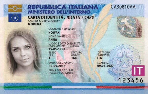 Comprar tarjetas de identificación italianas